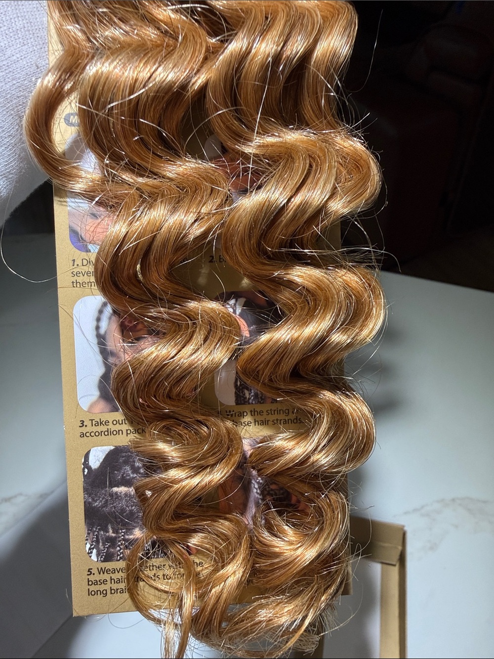 💯% 20” HUMAN Seamless Crochet Hair Extension 60g, Deep wave with Instructions